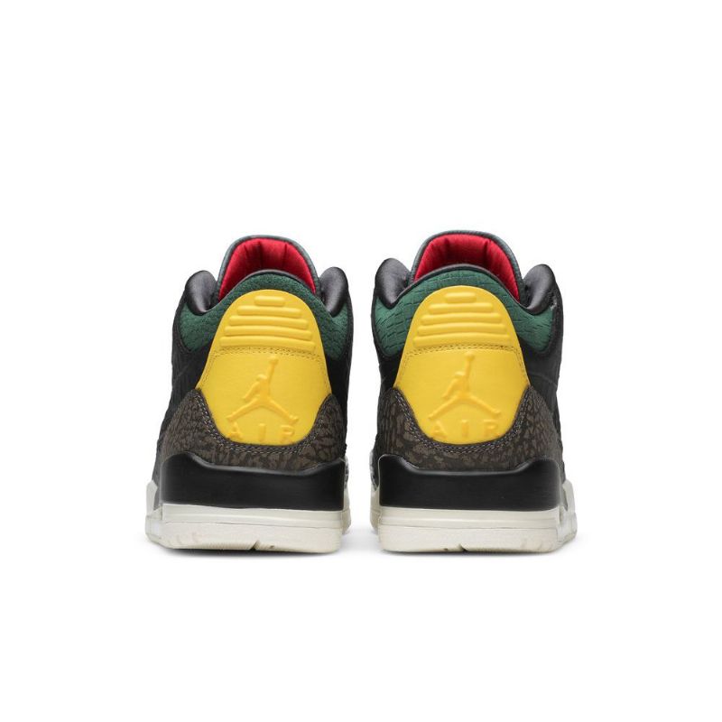Air Jordan 3 Retro Se Černá Zelená Žlutá Červená Pánské Boty