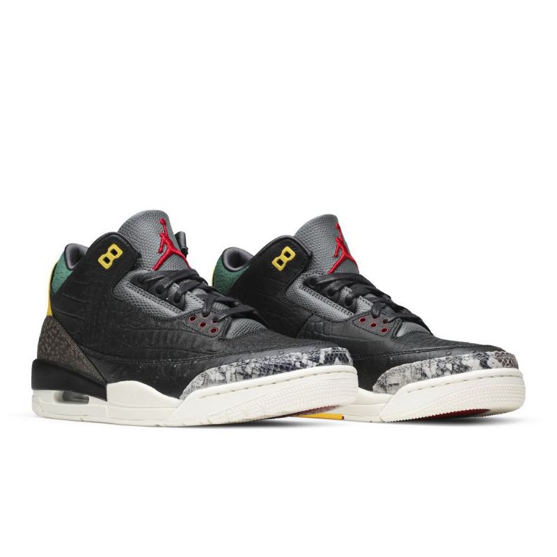 Air Jordan 3 Retro Se Černá Zelená Žlutá Červená Pánské Boty