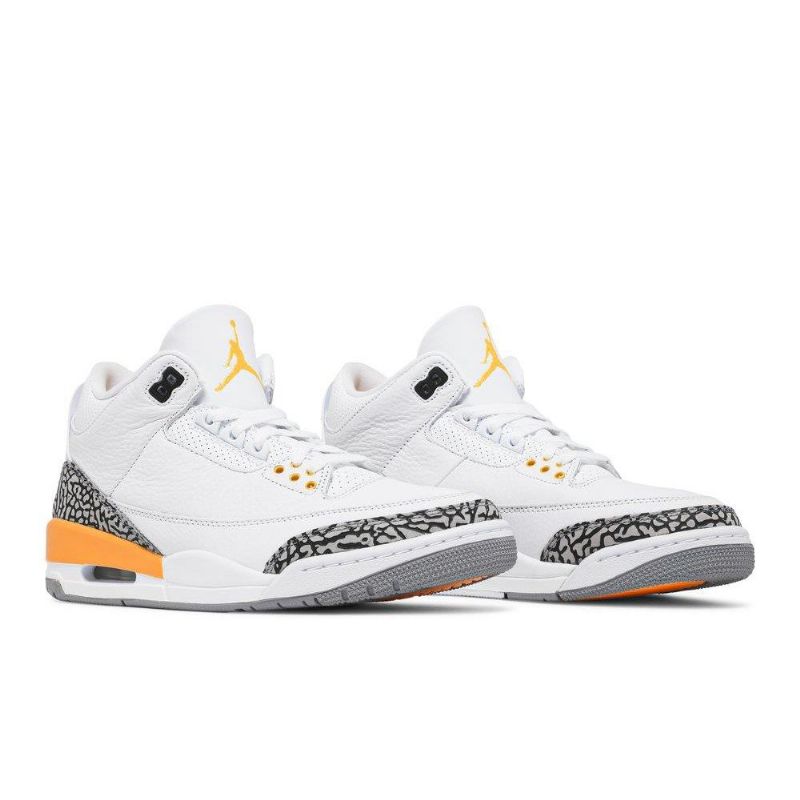 Dámské Boty Air Jordan 3 Retro Bílý Oranžový Šedá