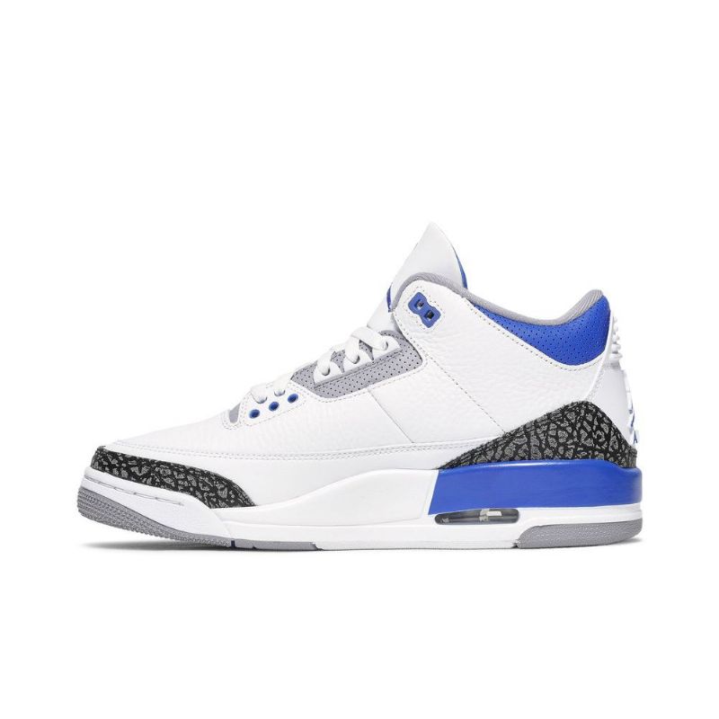 Pánské Boty Air Jordan 3 Retro Bílý Černá Šedá Modrý