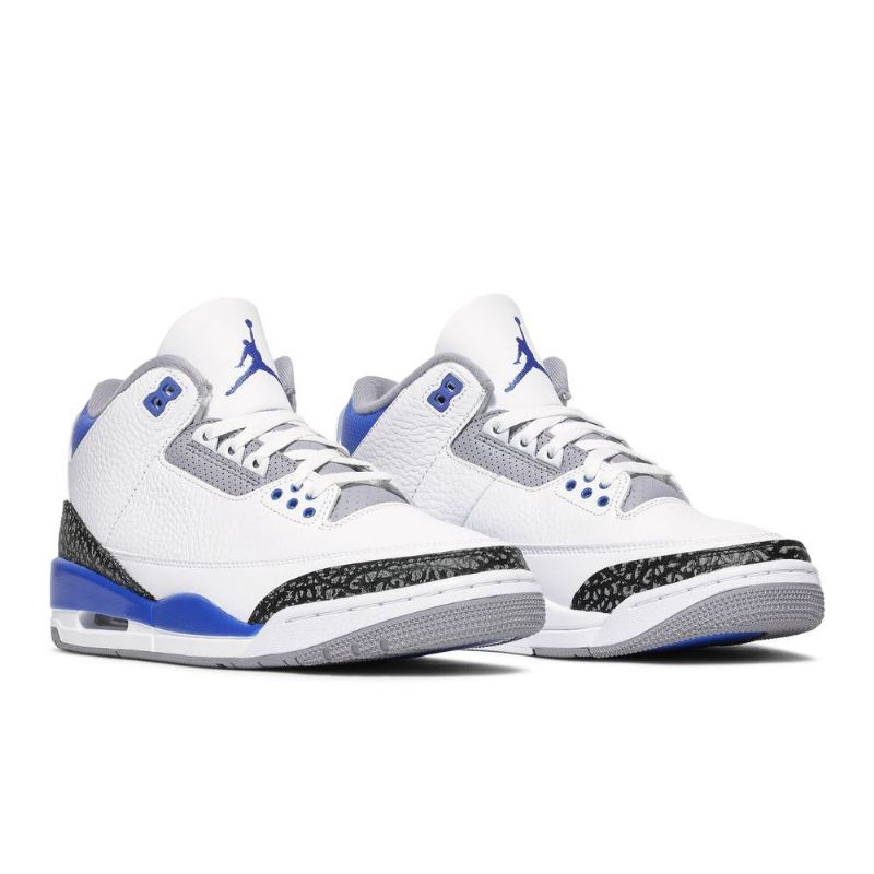 Pánské Boty Air Jordan 3 Retro Bílý Černá Šedá Modrý