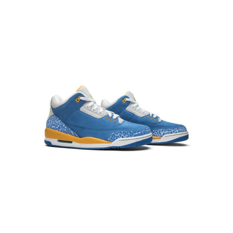 Pánské Boty Air Jordan 3 Retro Ls Modrý Bílý Zlatý